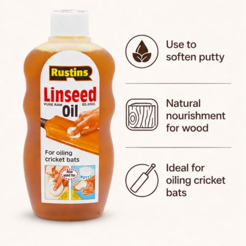 Rustins Raw Linseed Oil 300ml - Natural Wood Treatment & Lubricant