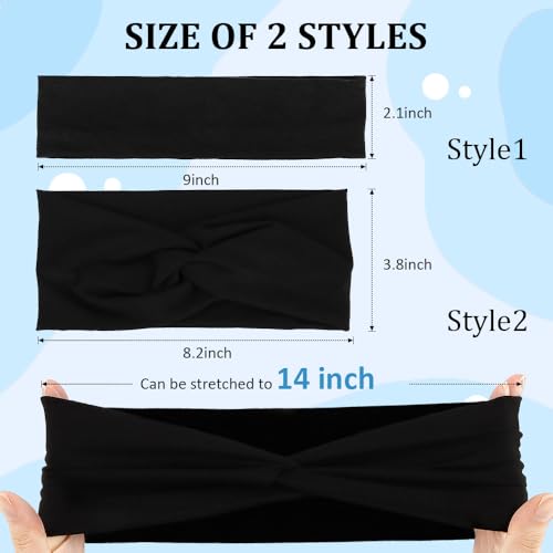 AHONEY Grey Non-Slip Hair Headbands 10 Pack for Women & Workout