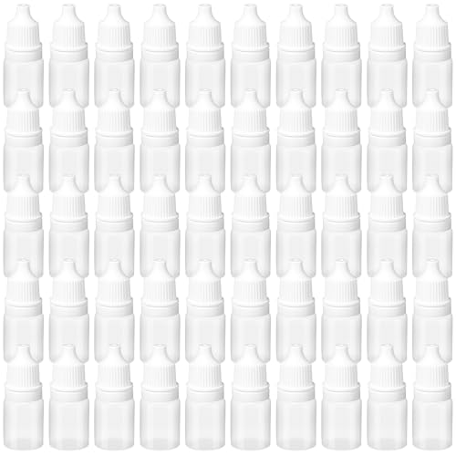 50 Pcs 5 ml Plastic Dropper Bottles with Caps for Liquid Storage