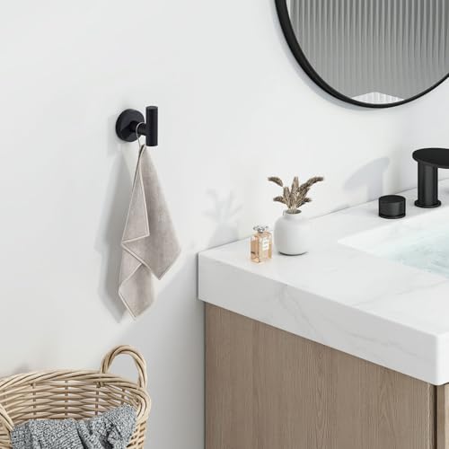 Matte Black Towel Hook - Rustproof 304 Stainless Steel Robe Holder