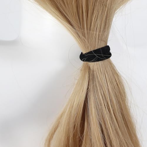 POMCOUS 100 Pack No Damage Elastic Hair Ties for Thick & Fine Hair, Seamless Ponytail Holders