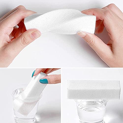 10 PCS White Nail Buffer Blocks - 4-Sided Nail Files for Acrylic Nails