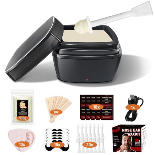 Galdino Mini Nose Wax Kit with 30 Sticks for Ear & Nose Hair Removal - Square