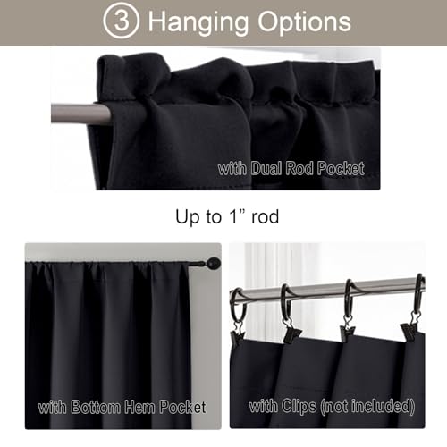 Gwine Blackout Curtains 30" x 30" - Light Blocking Kitchen & Bathroom Set