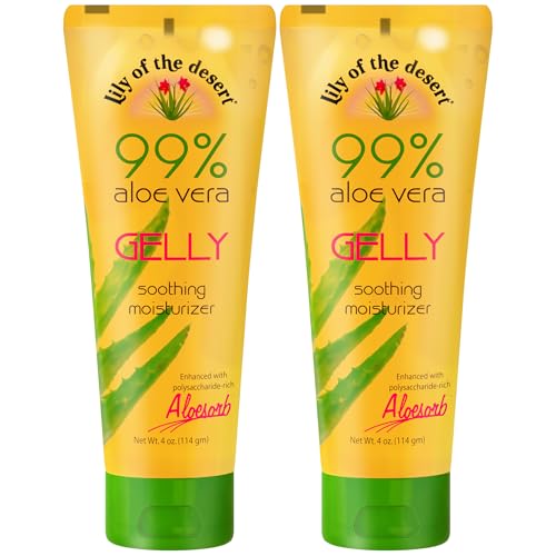 Lily of the Desert 99% Organic Aloe Vera Gelly, 4 oz (Pack of 2)