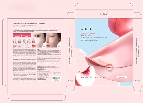 ANUA Peach 70 Niacin Brightening Collagen Mask - 4 Pack