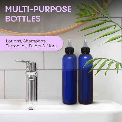 8 oz Twist Top Applicator Bottles - BPA-Free, Multi-Purpose, Leak-Proof