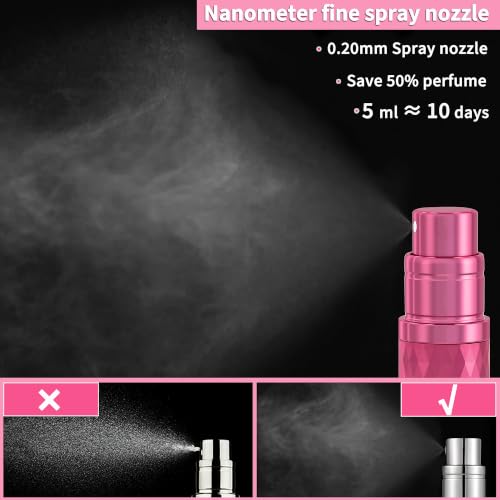 ANTOKX Rose Red 5ML Refillable Perfume Atomizer Travel Spray