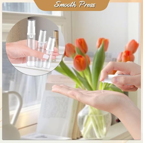 15ml Clear Vacuum Lotion Pump Bottles Set of 30 with Pipettes & Funnel - Refillable Cosmetic Containers