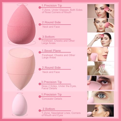 17PCS Makeup Sponge Set with Holder - Beauty Sponges & Puffs