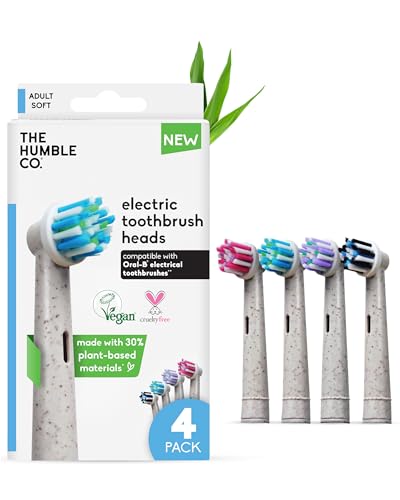The Humble Co. Bamboo Electric Toothbrush Heads - Soft Bristles (4 Pack)