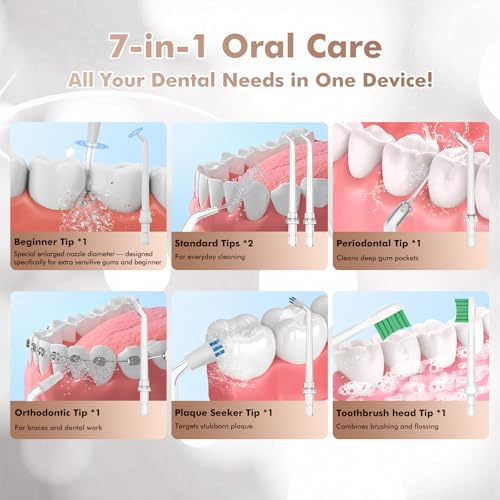 H2ofloss Cordless Water Flosser with 30 Freshening Tablets - 5 Modes