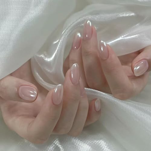 White Clear Pearl Chrome Nail Powder for Gel Nails Mirror Finish 1g