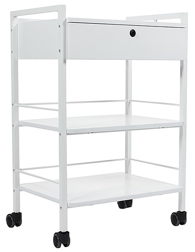 SKINACT Pro Single Drawer Cart Pro Medical Dental Mobile Utility Cabinet & Cart with Steel Frame and One Drawer