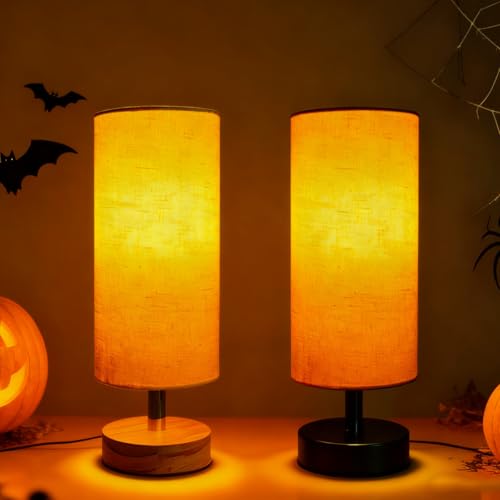 Minimalist Bedside Table Lamp with Linen Shade for Small Spaces