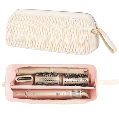 Leudes Beige Airwrap Travel Case for Shark FlexStyle & Dyson