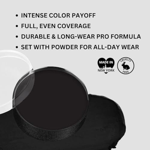 Mehron Black Greasepaint - High-Pigment Face & Body Makeup