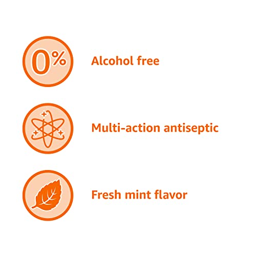 Amazon Basics Alcohol-Free Antiseptic Mouth Rinse 1L Fresh Mint Flavor - Pack of 1