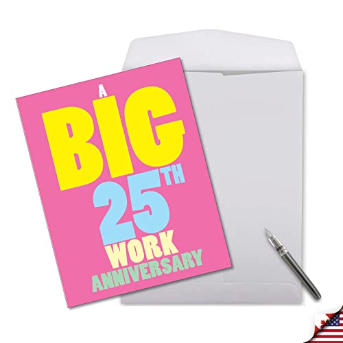 25th Work Anniversary Card - Jumbo Funny Congratulations Card