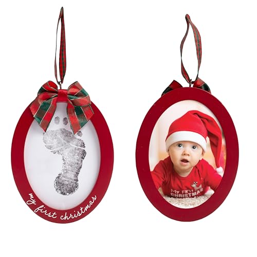 Pearhead Babyprints Double-Sided Christmas Ornament - Red