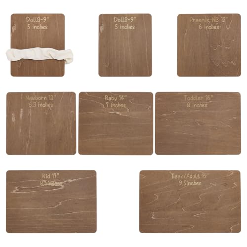 7 Pack Wooden Head Band & Hair Bow Size Measuring Boards for DIY Crafts