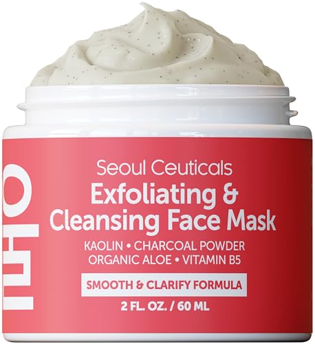 Korean Exfoliating Face Scrub 2oz - Natural Skin Refining & Clarifying Mask