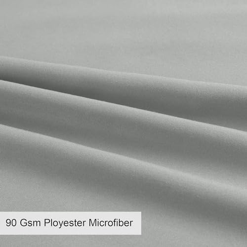 Microfiber Pillowcases Set of 2 with Zipper Closure - 14x20 Grey