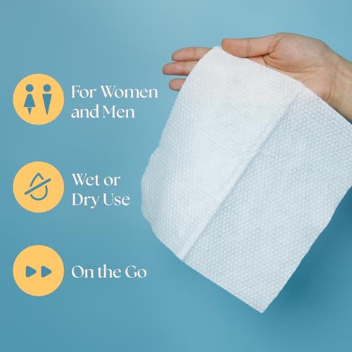 70 Count Disposable Facial Wipes - Quick Dry Makeup Remover Cloths, Soft & Biodegradable, 7.9x7.9 Inches, Facial Wipes - Pack of 1 (Facial Wipes)