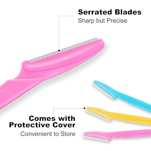 30-Piece Facial Razor Set - Multicolor Eyebrow Trimmers for Men & Women