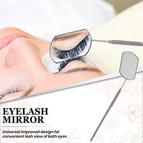 SUPER VENUS 5-Piece Lash Tweezer Set with Mirror & Diamond Grip