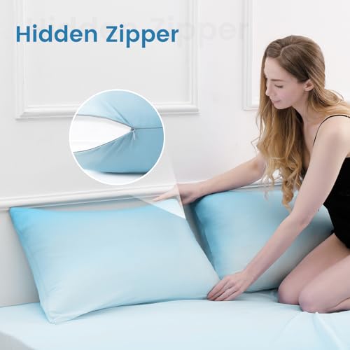 LUXEAR Cooling Pillow Cases - 2 Pack, Standard Size, Gradient Design