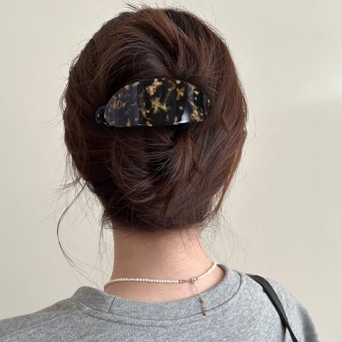 Mistofu Amber 02 French Curved Hair Clip No Slip Strong Grip for Thick & Medium Hair