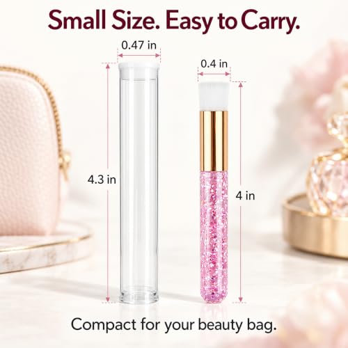 TUZAZO 20 Pink Lash Brush & 20 Travel Tubes Set for Eyelash Extension Care