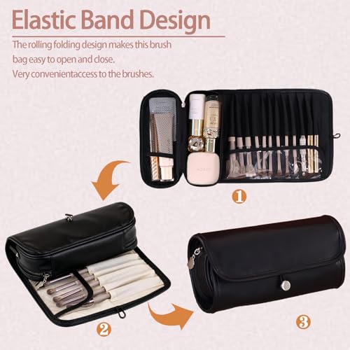 LKYQ Black Keychain Storage Bag with Large Capacity Eco-Friendly Convenience