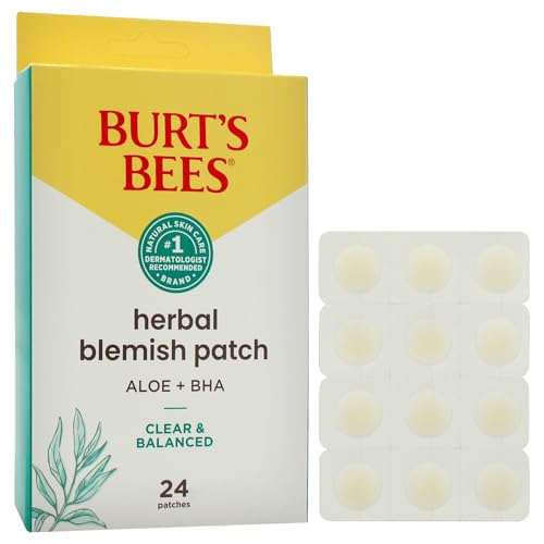 Burt's Bees Herbal Blemish Patches - 24 Count Clear & Balanced Acne Spot Treatment