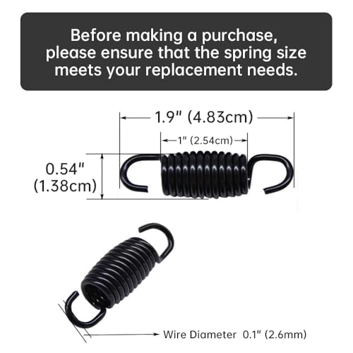 Yoogu 8 PCS Replacement Tension Springs for Recliner Sofa Bed - 1.9"