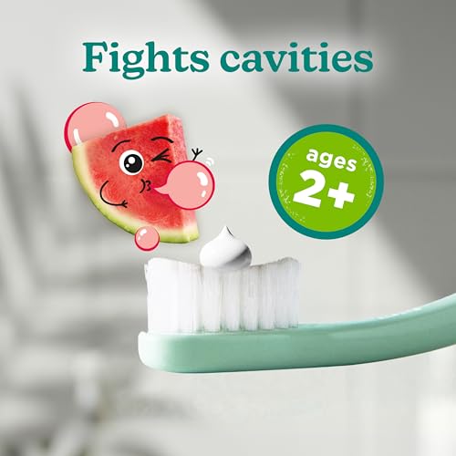 Tom's of Maine Natural Kids Fluoride Toothpaste Watermelon 3 Pack 5.1 oz