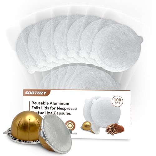 Nespresso Vertuo Compatible Reusable Aluminum Foil Seals - 100PCS
