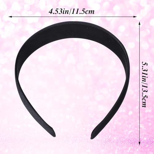 WLLHYF Satin Headbands 3 Pack - Wide Hair Bands for Women, Fashion & DIY