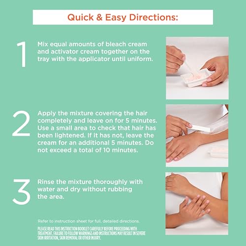 Sally Hansen Vegan Bleach Cream for Facial & Body Hair - 2 Pack