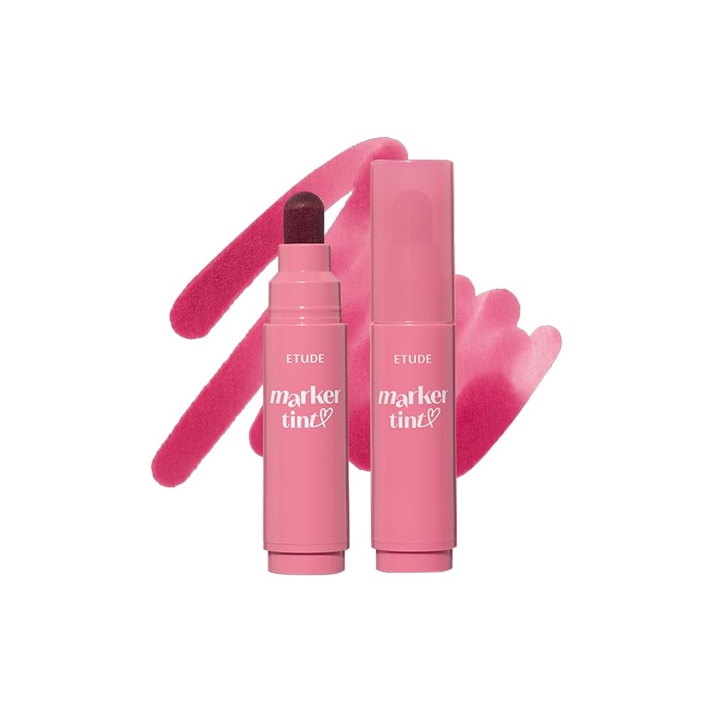 Dear Darling Marker Tint - Hydrating Long Lasting Lip Stain #5 Pink Tangerine (5g) | High Pigment Kbeauty Lip Tint