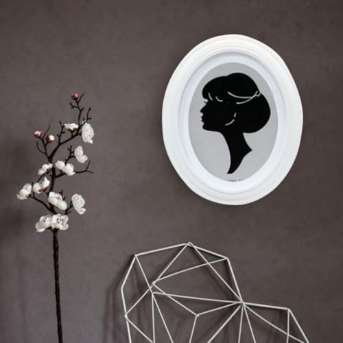 Levoberg 5x7 Oval Wood Photo Frame for Wall Decor - White