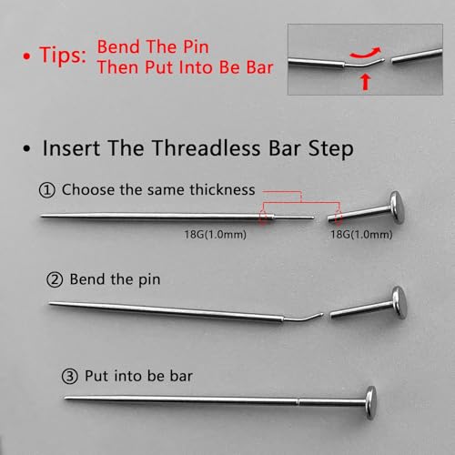 WOLAYI G23 Titanium Threadless Piercing Taper Tool for Body Jewelry