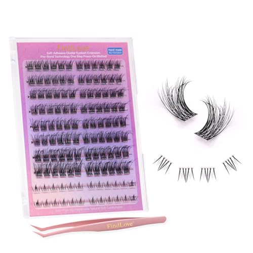 FindLove Self-Adhesive Lash Clusters with Bottom Lashes - DIY Extension Kit