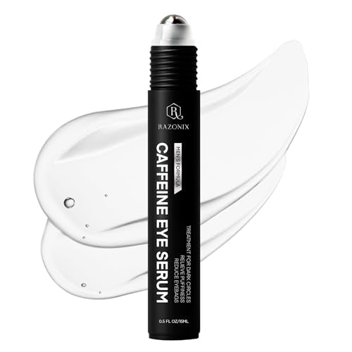 RAZONIX Caffeine Eye Roller for Dark Circles & Puffiness - 0.5 Fl Oz