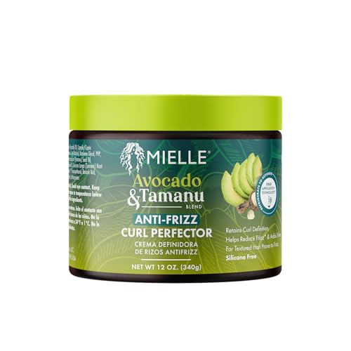 Mielle Organics Anti-Frizz Curl Cream - Avocado & Tamanu, 12oz