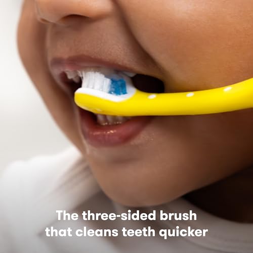 Frida Baby Triple-Angle Toddler Toothbrush - Soft Training Brush for 2+ Years