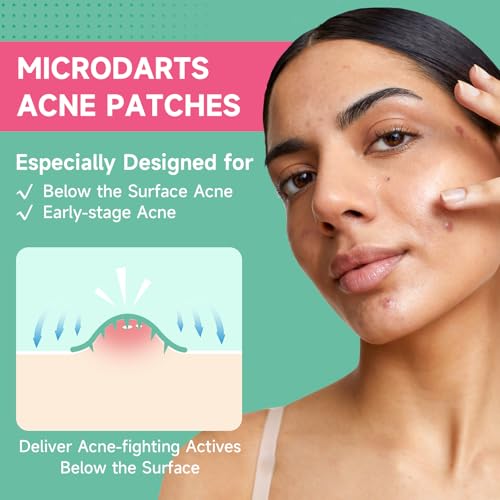 TEAWOO Microdart Acne Patches - 18 Hydrocolloid Patches with Salicylic Acid