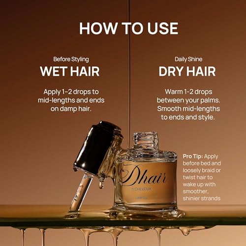 Dhair Hair Gloss Oil - Leave-In Serum for Frizzy Hair, 30ml