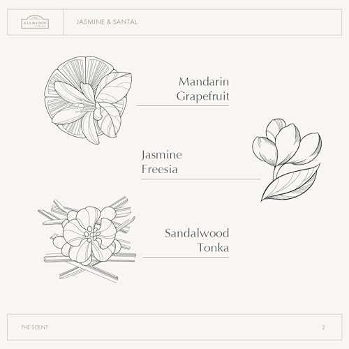 A LA MAISON Jasmine & Santal Hand Soap Refill Pouch - Eco-Friendly, Plant-Based 16.9 fl oz
